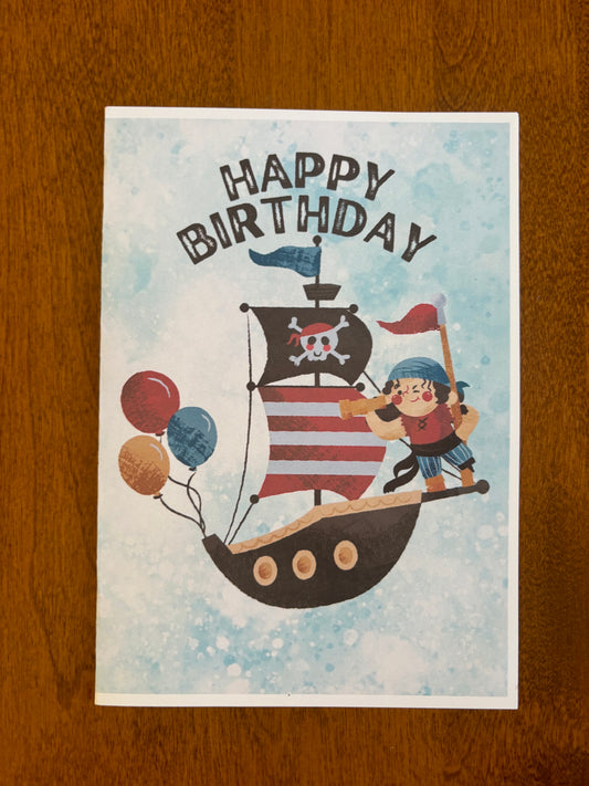 Happy birthday Card magical pirate