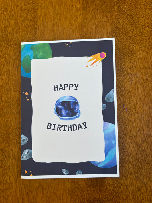 Happy Birthday Card out of this world