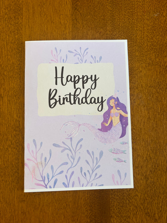 Happy birthday Card Mermaid